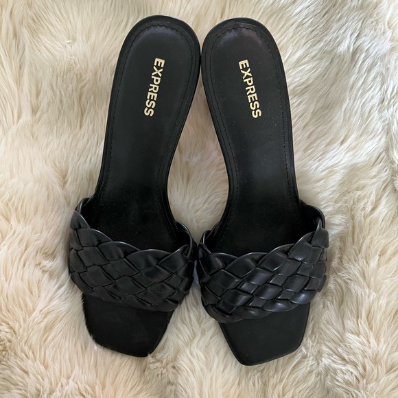 Express Quilted Slide Heeled Sandals 